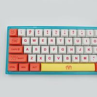 KBDiy 134 Keys/set PBT Cute Pink Cat DYE-SUB XDA Profile DIY Custom Keycaps for Mechanical Keyboard Gamer MX Switch GK61 Annie