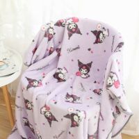 Kuromi Flannel Blanket Warm Blanket Queen Size Japanese Anime Bed Sofa Plane Flatsheet Bedding Throw Bedspread Gifts For Girl