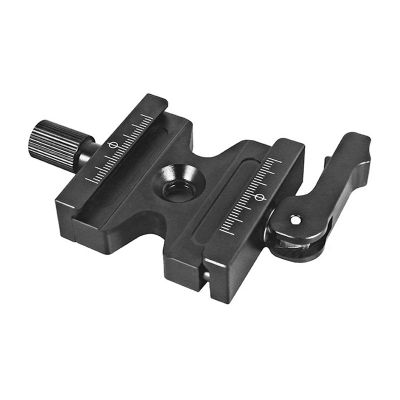 Mounting Plate Clamp Double Lock Mounting Plate Clamp Quick Release Plate Clamp Adjustable Knob Adapter for Arca Swiss Tripod Ball Head QJ-06