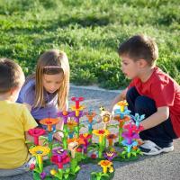 Garden Building Toy Set Bouquet Garden Block Toys Reusable Flower Building Stacking Game Stacking Game for Kids Children 3 Years Old brilliant