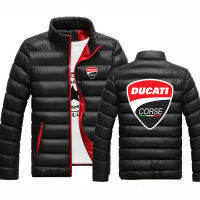 Spring Autumn 2021 Fashion Mens Ducati Printed Hooded Jacket Zipper Warm Fleece Padded Harajuku Comfortable Popular Coats