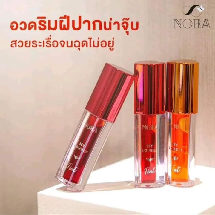 ลิปทิ้นโนร่า-สีสวย-ติดทน