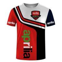 2023 Fashion 3D Printing Summer T-Shirt Aprilia Motorcycle Racing Streetwear Gulf Mens Womens Sports Fashion Crew Neck T-Shirt
