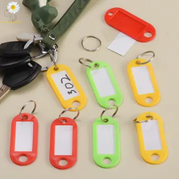 50pcs Key Label Keyrings for Car Keys Colored Labels Car Key Tags Car Key  Holder Custom Labels Luggage Id Tags Plastic Luggage Tags Id Tags Labels