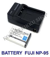 (Saving Set 1+1) FNP95 / NP95 / FNP-95 / NP-95 แบตเตอรี่และแท่นชาร์จสำหรับกล้องฟูจิ Battery and Charger For Fujifilm X30,Fujifilm X70,Fujifilm X100,X100S,X100T,X-S1,FinePix F30,F31 fd,Real 3D W1 BY KONDEEKIKKU SHOP