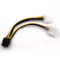 10Pcs 2 IDE Dual LP4 4pin 8 Pin PCI-E Y Molex กราฟิกการ์ดสายไฟอะแดปเตอร์ชายหญิงใหม่