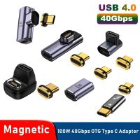 100W OTG Magnetic USB C Adapter Metal Type C USB 4.0 Converter 40Gbps Fast Data Transfer For MacBook Pro Air SmartPhone Laptop