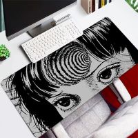 ☁✕● Junji ito Mousepad Gamer PC Carpet Computer Mouse Pad Anime Gaming Accessories Keyboard Large Tapis De Souris Table XxL Mausepad