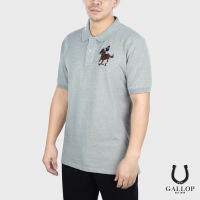 GALLOP : PIQUE POLO SHIRTS เสื้อโปโล ผ้าปิเก้ สีพื้น รุ่น GPP9000 สี GREY / ราคาปกติ 1290.-