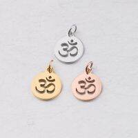 [COD] 12x17mm hollow yoga pendant stainless steel accessories with hanging ring 0.8x5mm