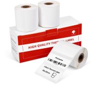 Phomemo 3 Rolls M110/M200 Thermal Paper Multi-Purpose Square Self-Adhesive Label Black on White for Phomemo Label Printer Maker