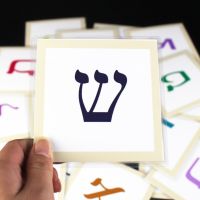 22pcs Kids Hebrew Letter Alphabet Learning Word Cards Hebrew Flash Cards Children Cognition Memory Education Toy Montessori Aids Flash Cards Flash Car