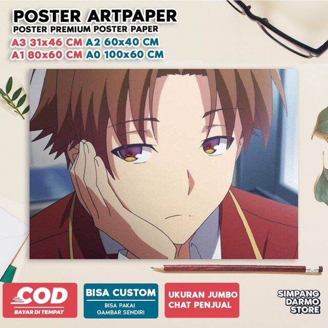 Toko Poster Darmo Store Poster Classroom Of The Elite Anime Kiyotaka Ayanokouji Suzune Horikita 9260