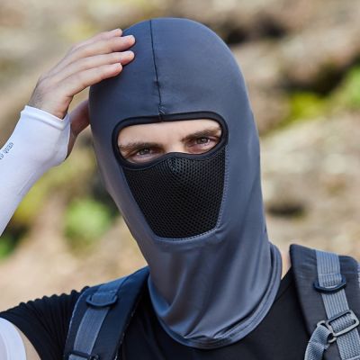 【CC】 Protection Balaclava Motorcycle Face Cover Mesh Breathable Bandana Silk Anti-UVead Scarf