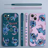 เคสสำหรับ Apple Iphone โทรศัพท์2 Stitch ดิสนีย์เด็ก13 12 11 Pro Max Mini XS XR X 8 7 6S 6 Plus ฝาหลังเชือกซ้ายเหลว