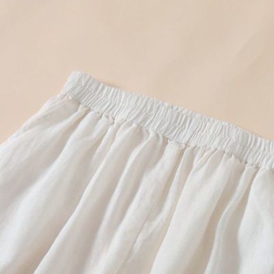 ‘；’ MEXZT Vintage Cotton Linen Pants Women Elastic Lace Flower Embroidered Casual Harem Pants Loose All Match Bloomers Trousers