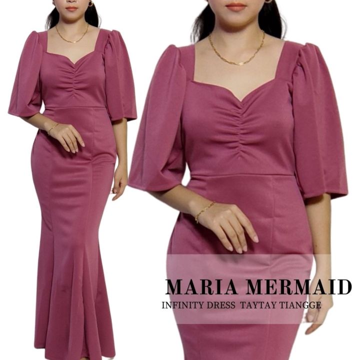 Filipiniana Modern Maria Puff Sleeves Dress Mermaid Taytay Direct ...