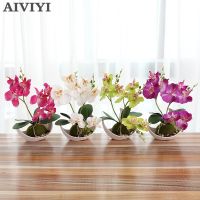 Excellent Products Trigeminal Butterfly Orchid Creative Bonsai Artificial Flower Home Party Wedding Decoration Garden Outdoor