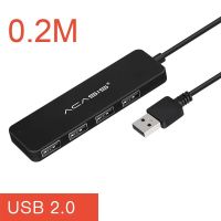 อุปกรณ์แยก USB2.0 4พอร์ต USB 3.0 Ultra Hub อะแดปเตอร์สำหรับ Macbook OTG พร้อมฮับอุปกรณ์คอมพิวเตอร์พอร์ตจ่ายไฟสำหรับพีซี