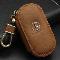 เคสกระเป๋ากุญแจรถยนต์หนังมี4สี,โลโก้สำหรับMercedes Benz AMG W204 W213 W212 W211 W176 W246 W245 W205 W216 W215 W117 W203พวงกุญแจฝาครอบแหวนซิปอุปกรณ์เสริมรถยนต์อเนกประสงค์