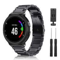 สายนาฬิกาข้อมือสแตนเลสสำหรับ Garmin Forerunner 235 230 220 630 620สาย735XT นาฬิกาข้อมือแบบสมาร์ทแบบคลาสสิกพร้อมเครื่องมือปรับ