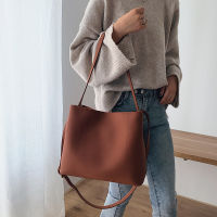 Casual Large Capacity Totes Designer Handbags Luxury Matte Leather Female Shoulder Messenger Bag Big Buckets Bag Lady Purse