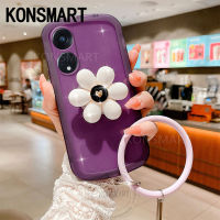 KONSMART 2023เคสโทรศัพท์ OPPO A38 4G / A78 4G / A58 4G พร้อมขาตั้ง Camellia + สายคล้องกลมปลอกอ่อนหลากสี OPPOA58 OPPO A78 NFC ป้องกันกล้อง NFC