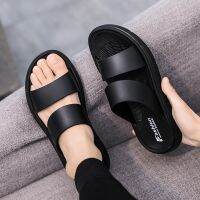 Slippers for men 2023 summer new style home bathing and beach slippers anti-slip black wear-resistant soft-soled sandals 【JYUE】