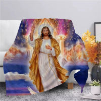 Jesus Blanket Flannel Blanket Super Soft Fleece Throw Blankets Lightweight Warm Blanket for Bedroom Couch Sofa