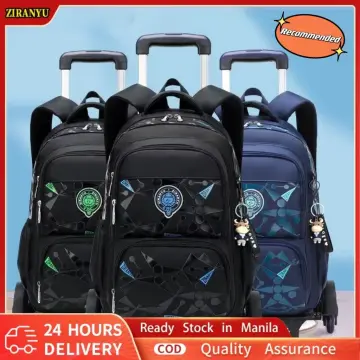 Trolley Backpack Creative 6-Wheel Rolling Backpack School Backpack for  Students 