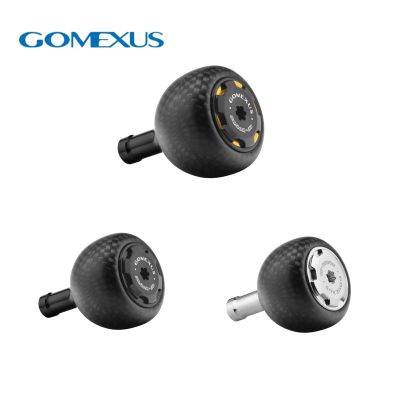 GOMEXUS Carbon Fiber Power Knob Compatible for Shimano Stradic Ci4+ Daiwa Tatula LT Spinning Reel Handle Replacement EVA Round K Fishing Reels