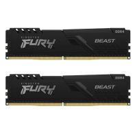 16GB (8GBx2) DDR4 3200MHz RAM (หน่วยความจำ) KINGSTON FURY BEAST DDR4 (BLACK) (KF432C16BBK2/16)