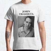 Nicolas Travolta John Cage Wtf Tee Shirt MenS Summer T-Shirt Men T-Shirt Men Cotton Tees Tops Harajuku Streetwea