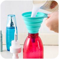 Portable Collapsible Funnel Creative Household Items Candy Long Neck Food Grade Silicone Funnel Liquid Filling Kitchen Tools