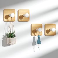 2/4PCS Light Luxury Wooden Coat Hook Room Organizers Storage Home Decoration Accessories Wall Decor Key Holder Clothes Hanger Picture Hangers Hooks