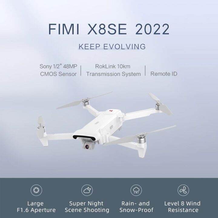 fimi-drone-x8se-2022-โดรนพับได้รุ่นใหม่-รองรับการถ่าย-4k-บินไกลสูงสุด-8-กิโลเมตร