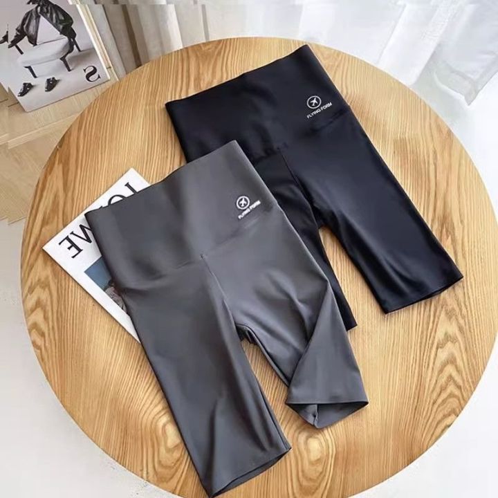 the-new-uniqlo-shark-pants-womens-five-point-outerwear-leggings-2023-summer-new-high-waist-flight-tight-thin-section-belly-reducing-yoga-pants