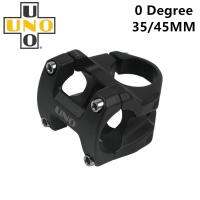 UNO Mountain Bike Stem DH XC 0 Degree 3545MM AL 28.6 X 31.8mm MTB Bicycle Hollow Stems Mountain Bike Parts