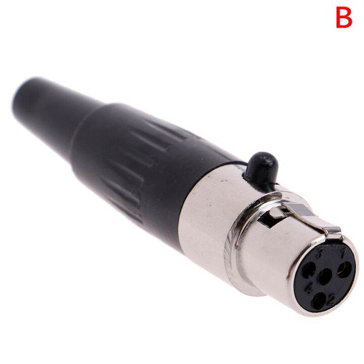 1Pcs Mini XLR 3 4 Pin Female Plug Small XLR Audio Microphone Connector