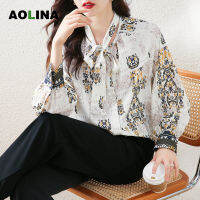 AOLINA 2022ใหม่ของผู้หญิงหลวมเสื้อฮาวายดอกไม้การออกแบบแฟชั่นความรู้สึกด้านบน