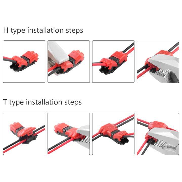 5-10-20pcs-quick-electrical-cable-1-2-pin-i-type-for-led-strip-car-electric-wire-connector-quick-wire-splice-connectors-22-18awg