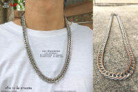 สร้อยคอเลสเงิน10มิล ก้างปลา necklace hiphop สแตนเลสแท้ Stainless แฟชั่นชาย แฟชั่นผู้หญิง 316l allacc