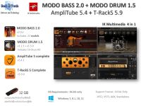 IK Multimedia MODO BASS 2.0 + MODO DRUM 1.5 + AmpliTube 5.4 + T-RackS 5.9 (Windows)