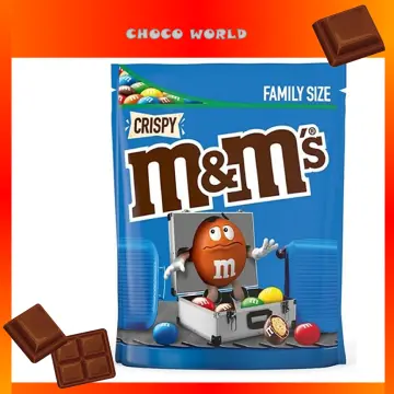 M&M's Chocolate Pouch Share Bag Family Size Assorted Flavour Coklat m&m  Crispy 340g