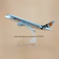 【Online】 Mamas &amp; Babies JETSTAR A320แอร์บัสขนาด16ซม.,โมเดลเครื่องบินเครื่องบินเจ็ทหุ่นโลหะอัลลอยสำหรับเครื่องบินจำลองเครื่องบิน