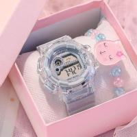 Electronic watch girl ins wind college Mori junior high school student Korean version sports trend luminous waterproof alarm clock