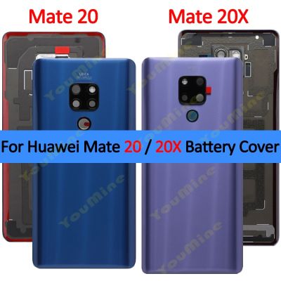 สำหรับ Huawei Mate20 Mate ฝาครอบหลังกระจกแบตเตอรี่20 X เคสสำหรับหัวเหว่ย Huawei เมท20 X ซองเก็บแบตเตอรีปกป้อง Mate 20ประตูใหม่อะไหล่ LHG3761