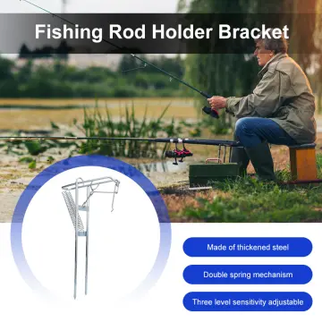 New Fishing Rod Holder Foldable Auto Double Spring Angle Fishing Pole  Tackle Bracket Anti-Rust Fishing