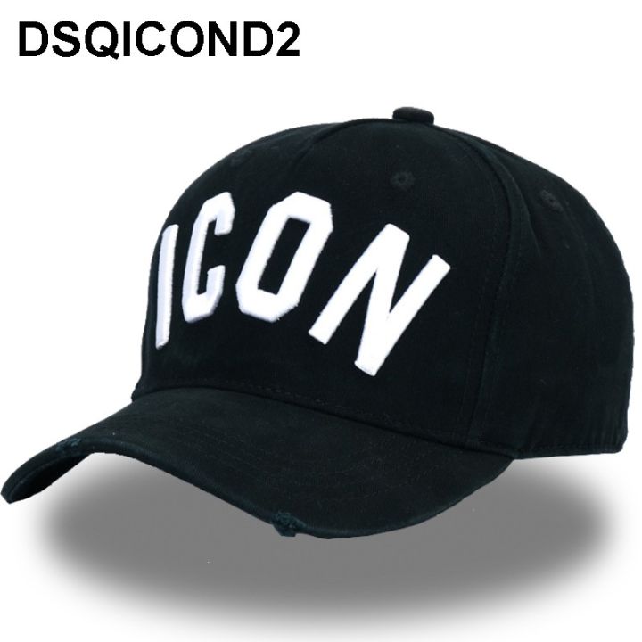 ขายส่งฝ้าย-dsq-หมวกเบสบอลชาย-icon-เย็บปักถักร้อยหมวก-snapback-ลำลอง