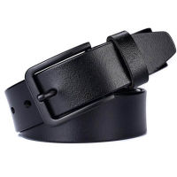 Male Genuine Leather Belt Men Leather Belts Classic Fashion Brand Design Luxury Pin Buckle Black Brown Cowhide Belt Man